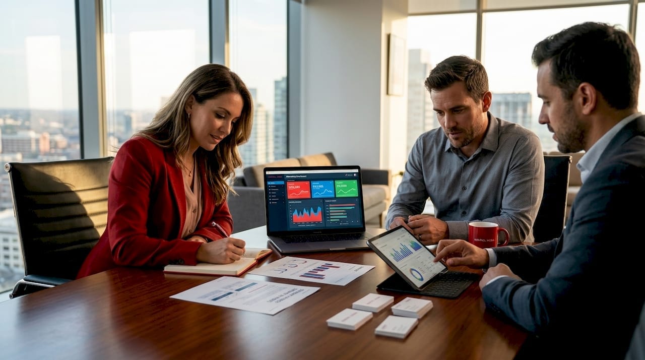 Business team planning at a conference table