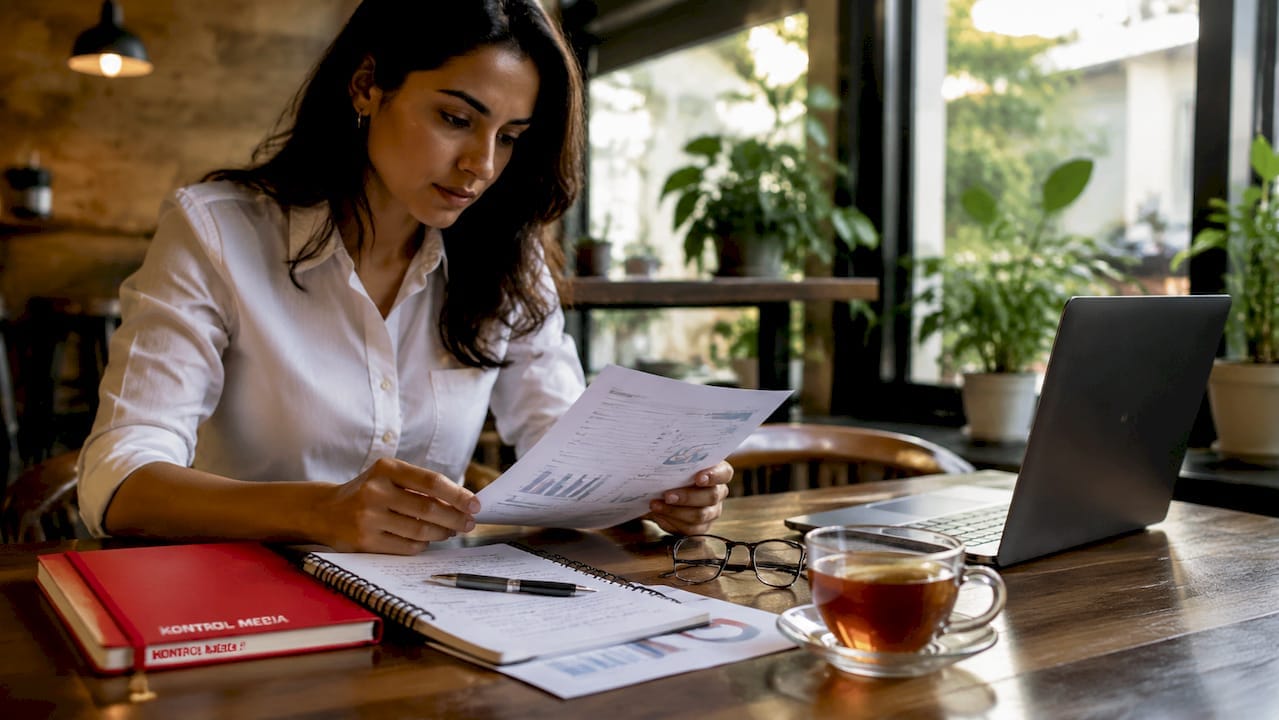 Marketing analyst reviewing retail media metrics