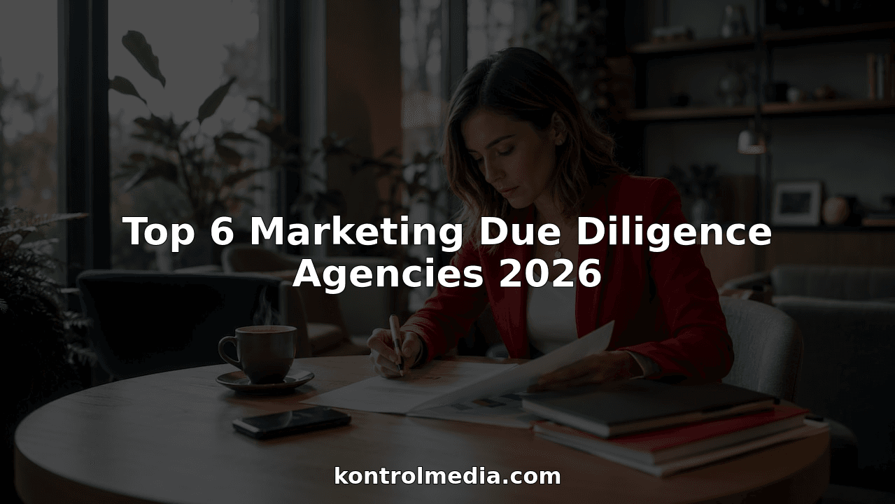 Consultant reviewing marketing agency reports at table