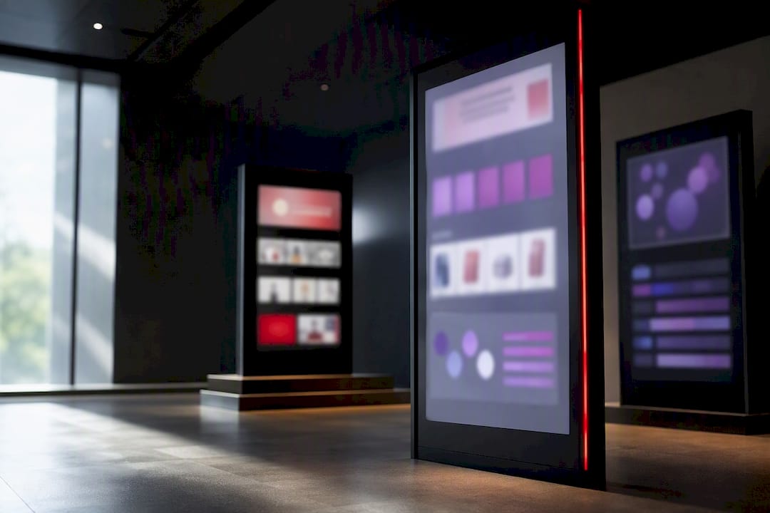 Retail media network display surfaces in a lab