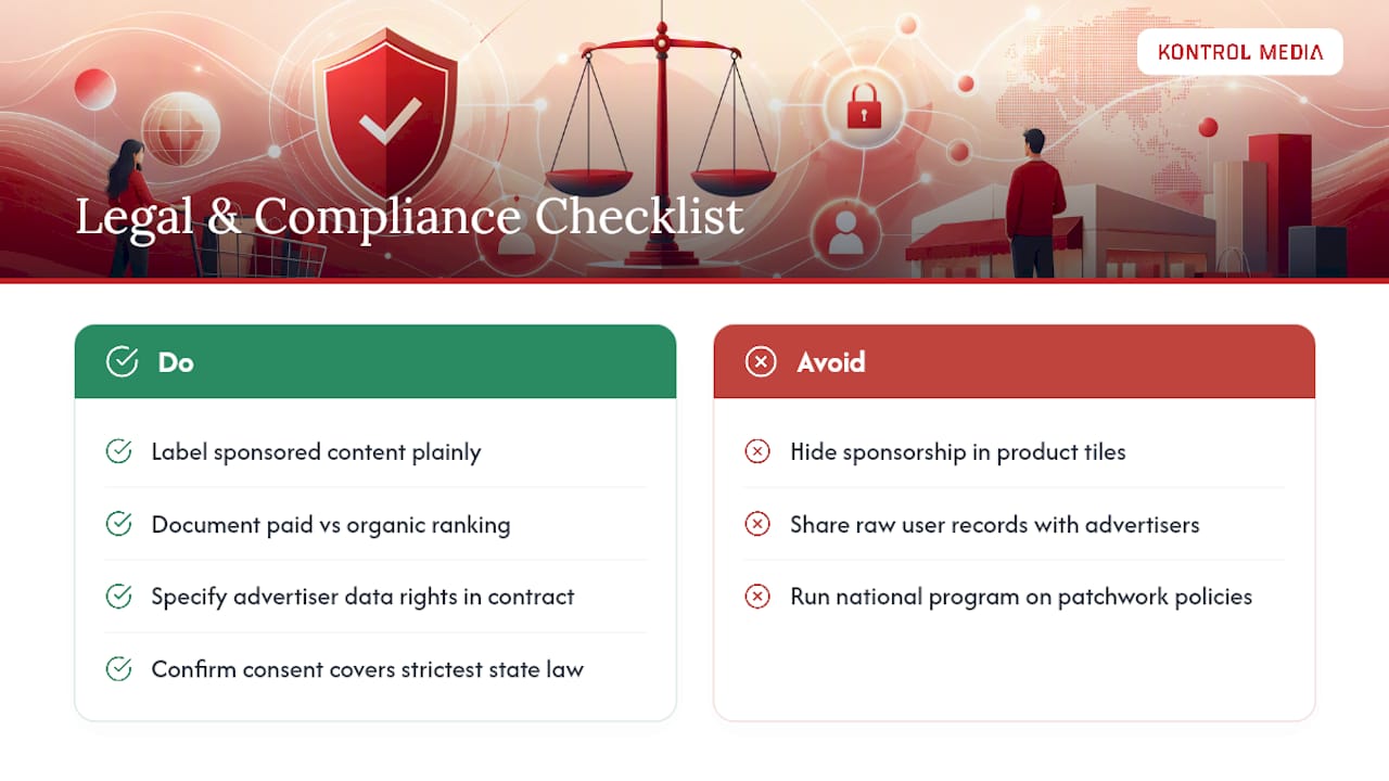 What Legal and Compliance Rules Govern Retail Media Beyond Privacy? — overview diagram