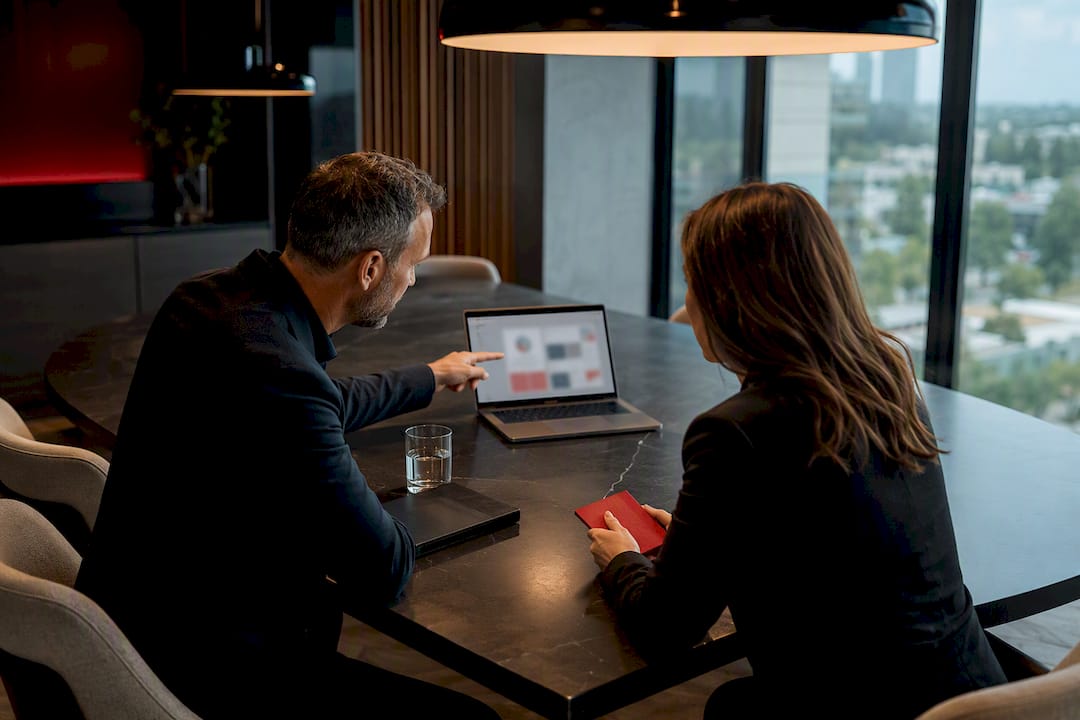 Partner teams reviewing a pilot program