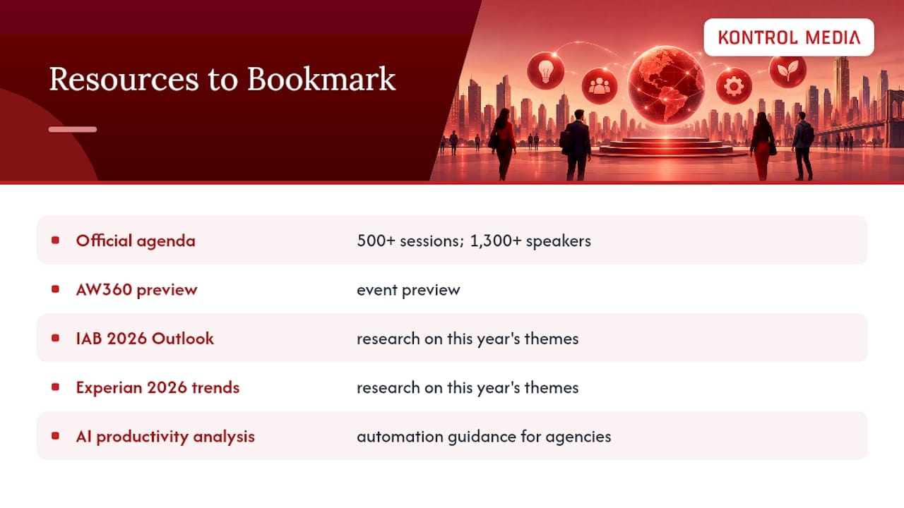 Official schedule, previews and industry reports to bookmark — overview diagram