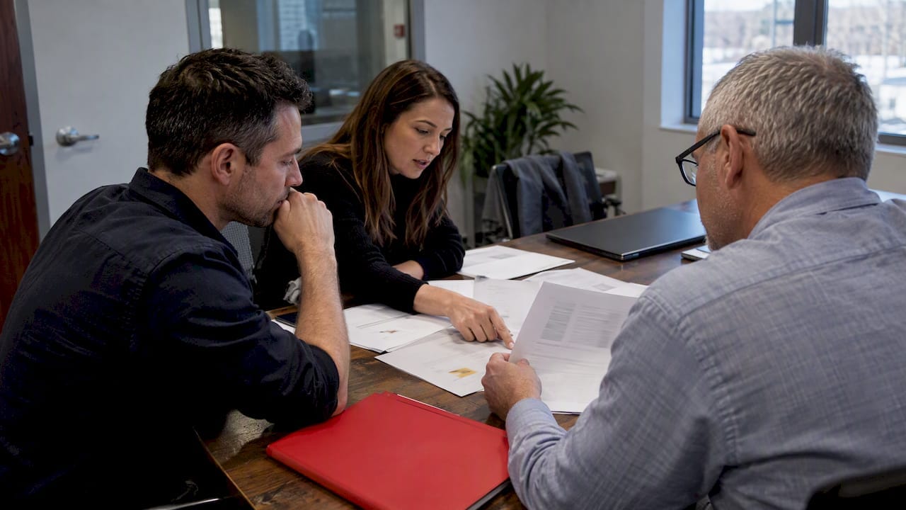Team reviewing retail media onboarding materials