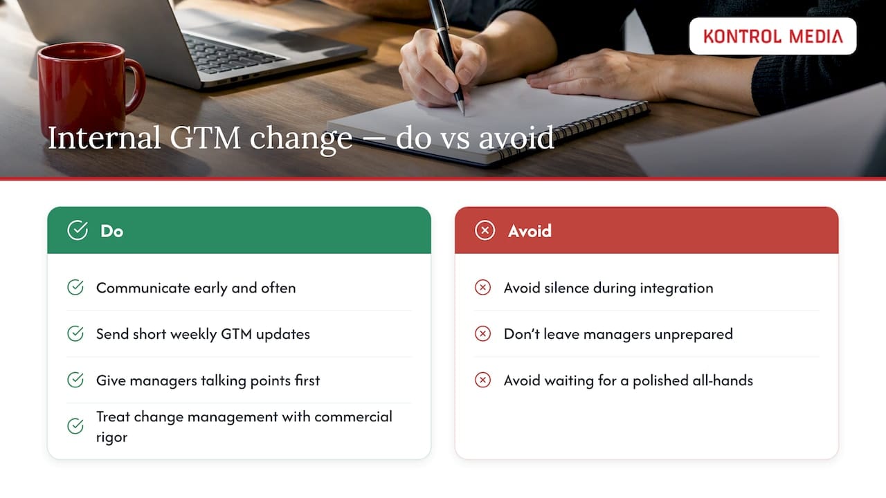 Managing the Internal Shift to a Unified GTM Approach — overview diagram