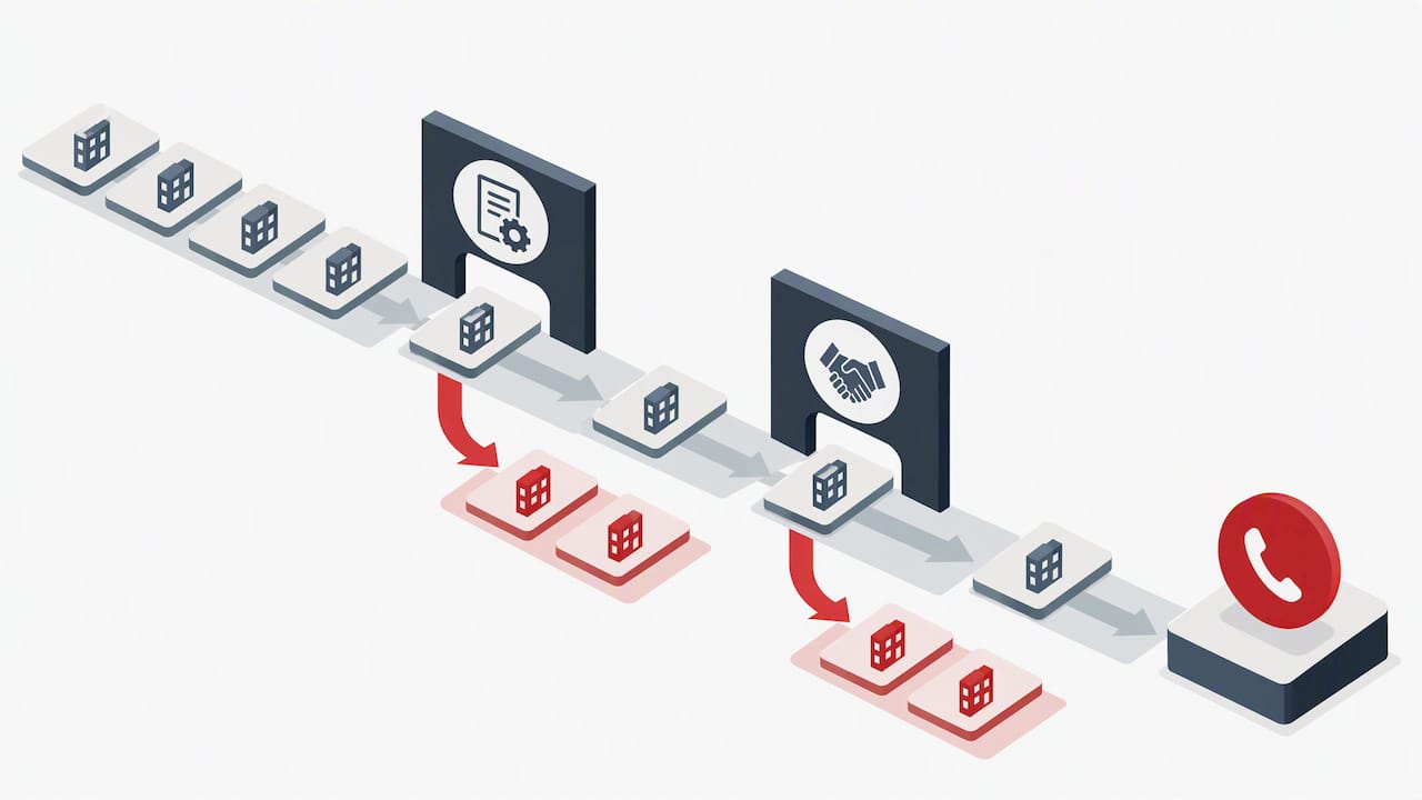 Partner prospects filtered through two qualification checks