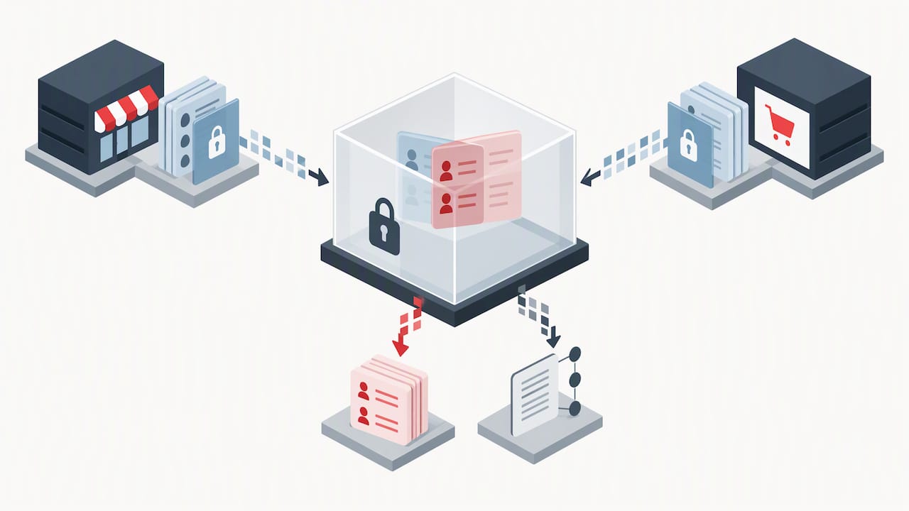 Clean room matching encrypted retailer and advertiser records