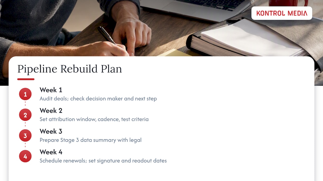 A 30-day plan to rebuild your pipeline — overview diagram