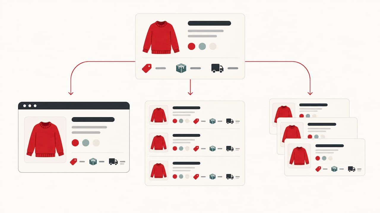 Product details flowing consistently to retail channels